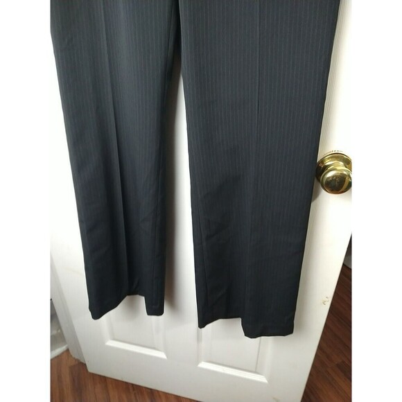 Worthington Women's Black Blue Pinstripe Button Close Dress Pants. Size 10 - Picture 3 of 12